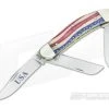 Case Sowbelly Star Spangled Natural Bone Handle 64134