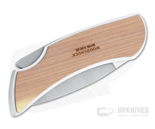 Case x Woodchuck Executive Lockback Lines Brushed Stainless Steel Folder 64322 - Image 2