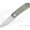 Real Steel Luna Green Canvas Micarta S35VN Slip Joint Folding Knife 7006