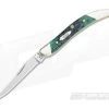 Case Tiny Toothpick Slanted Bolster Jigged Hunter Green Bone