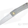 Real Steel Solis Sheepsfoot Satin N690 Gold/Gray Titanium Slip Joint Folder 7062G