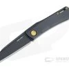 Real Steel Solis Sheepsfoot Black N690 Gold/Black Titanium Slip Joint Folder 7063G
