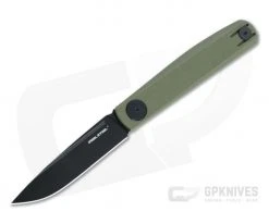 Real Steel Gslip Compact Black VG10 OD Green G10 Slip Joint 7866