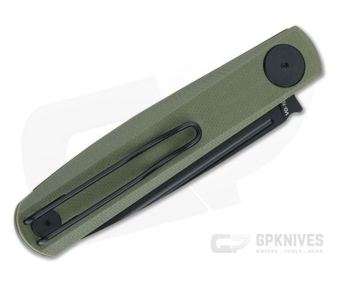 Real Steel Gslip Compact Black VG10 OD Green G10 Slip Joint 7866 - Image 2