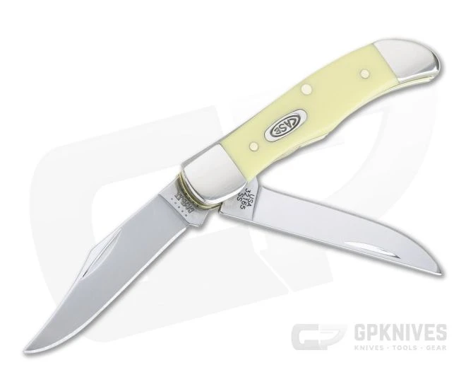 Case Pocket Hunter Two-Blade Smooth Yellow Synthetic 81093