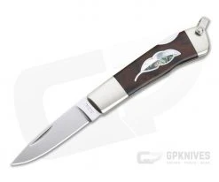 Moki Knives Leaf Ironwood Pearl Abalone Inlaid Lock Back Folder 810IL
