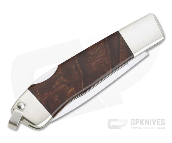 Moki Knives Leaf Ironwood Pearl Abalone Inlaid Lock Back Folder 810IL - Image 2