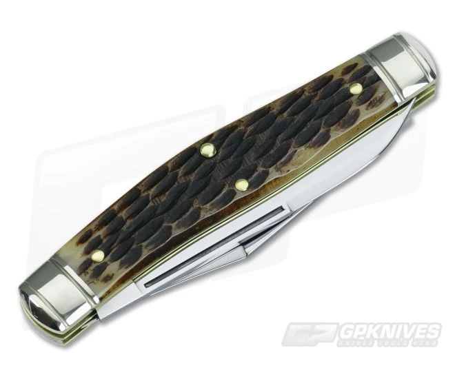 Northfield UN-X-LD #81 Bull Moose Antique Amber Jigged Bone - Image 2