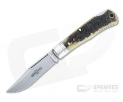 Northfield UN-X-LD #83 Tascosa Sambar Stag Lock Back Folding Knife 831121LB-11