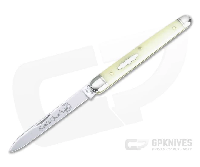 Great Eastern Cutlery #89 Stainless Fruit Knife Lemon Brite GITD Acrylic Slip Joint Folder