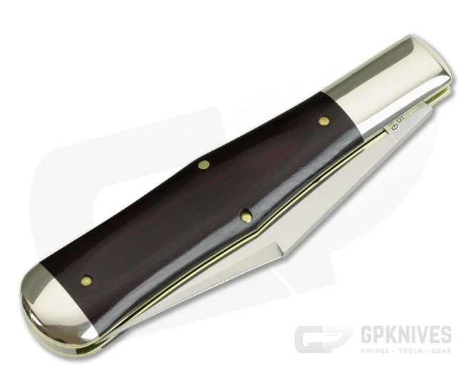 Tidioute Cutlery #97 Allegheny Pattern Large Coke Bottle Maroon Linen Micarta PPP - Image 2