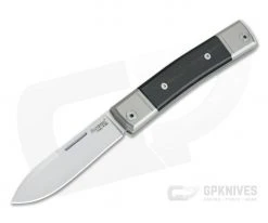LionSteel BestMan Drop Point M390 Ebony Wood Modern Traditional Slip Joint BM2-EB