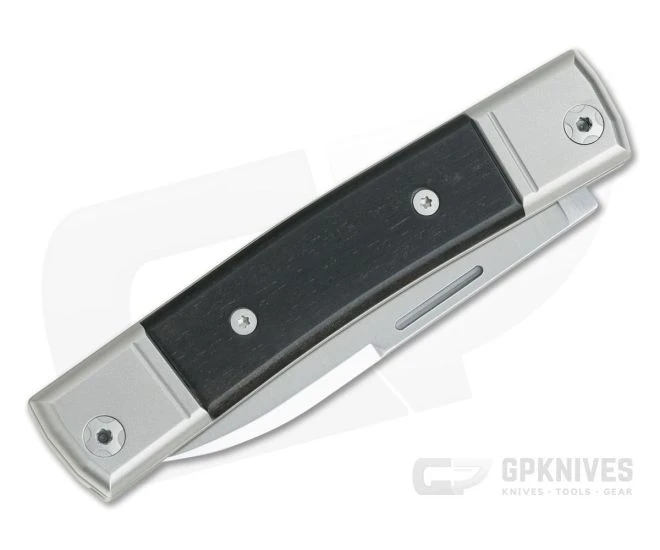 LionSteel BestMan Drop Point M390 Ebony Wood Modern Traditional Slip Joint BM2-EB - Image 2