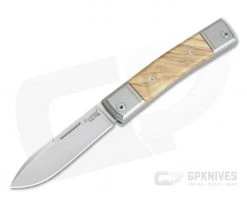 LionSteel BestMan Drop Point M390 Olive Wood Modern Traditional Slip Joint BM2-UL