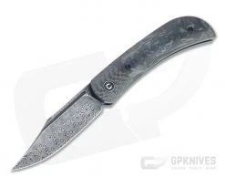 CIVIVI Appalachian Drifter II Black Damascus Blue Carbon Fiber Liner Lock Front Flipper C19010C-DS1