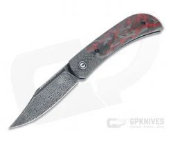 CIVIVI Appalachian Drifter II Black Damascus Red Carbon Fiber Liner Lock Front Flipper C19010C-DS2