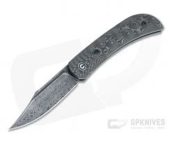 CIVIVI Appalachian Drifter II Black Damascus Rose Marbled Carbon Fiber Liner Lock Front Flipper C19010C-DS3