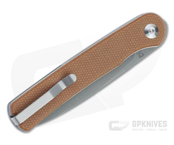 CIVIVI Stylum Brown Canvas Micarta Detent Slip Joint Front Flipper C20010B-A - Image 2