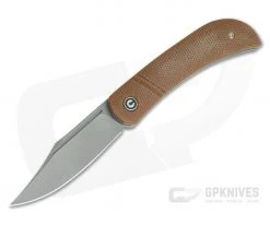 CIVIVI Appalachian Drifter C2015A Brown Canvas Micarta S35VN Slip Joint Flipper