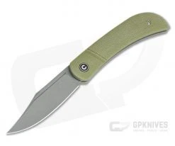 CIVIVI Appalachian Drifter C2015B Olive Canvas Micarta S35VN Slip Joint Flipper