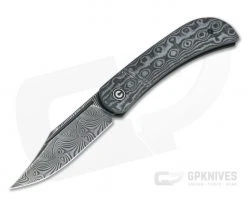 CIVIVI Appalachian Drifter C2015DS-1 Gray Rose Carbon Fiber G10 Damascus Slip Joint Flipper