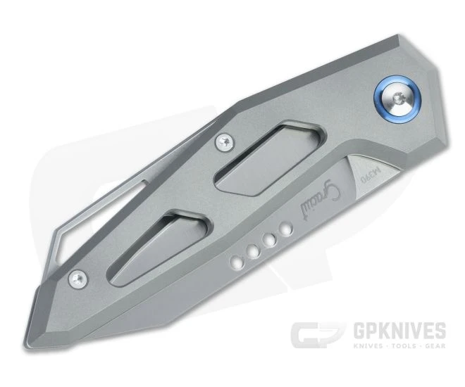 MKM Edge Reverse Tanto Satin M390 Sand Blast Titanium Slip Joint Folder EG-T - Image 2