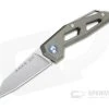 MKM Edge Reverse Tanto Satin M390 Stonewashed Bronze Titanium Slip Joint Folder EG-TBR