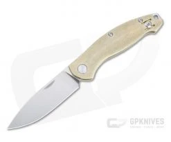 GiantMouse ACE Farley Satin M390 Tumbled Brass Slip Joint Folder