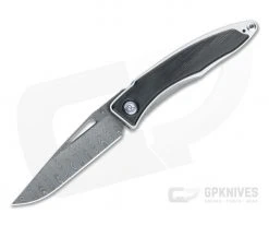 Chris Reeve Mnandi Ladder Damascus Bog Oak Gentleman's Frame Lock Folder 001