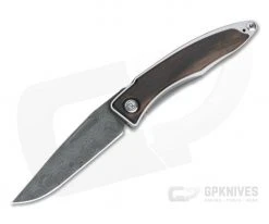 Chris Reeve Mnandi Raindrop Damascus Macassar Ebony Gentleman's Titanium Frame Lock Folder MNA-1022