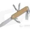 MKM Mikita Malga 6 Natural Canvas Micarta M390 Slip Joint Swiss Army Knife Folder MP06-NC