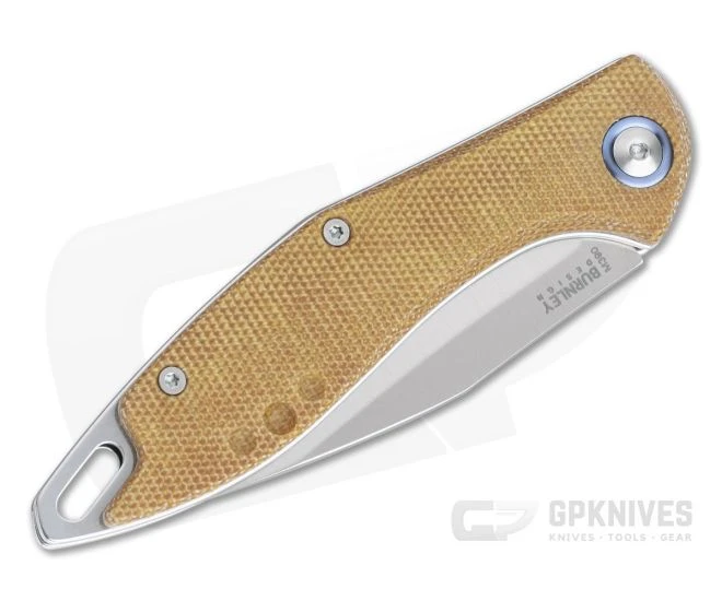 MKM Mikita Burnley Fara Natural Canvas Micarta M390 Slip Joint Folder MY01-NC - Image 2