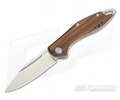 MKM Mikita Burnley Fara Santos Wood M390 Slip Joint Folder MY01-S