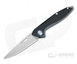 MKM Mikita Burnley Cellina Black Aluminum M390 Slip Joint Folder MY02-A