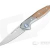 MKM Mikita Burnley Cellina Bolstered Santos Wood M390 Slip Joint Folder MY02-ST