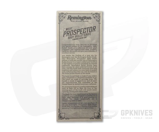 Remington R7352 Prospector 2021 Baby Bullet Trapper Antique Autumn Peach Seed Jigged Bone - Image 3