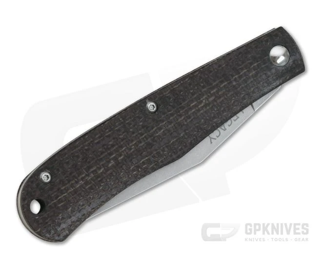 Smith & Sons Legacy Trapper D2 Brown Burlap Micarta Slip Joint - Image 2