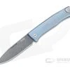 LionSteel Thrill Stainless Damascus Blue Titanium H.WAYL Hidden Clip Integral Slip Joint Folder