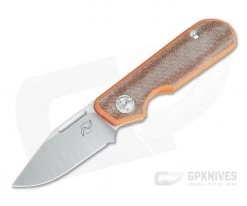 Liong Mah Design Traveler Clip Point Natural Micarta M390 Slip Joint