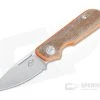 Liong Mah Design Traveler Sheepsfoot Natural Micarta M390 Slip Joint
