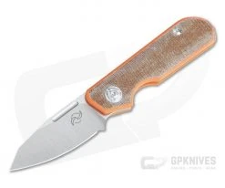 Liong Mah Design Traveler Sheepsfoot Natural Micarta M390 Slip Joint