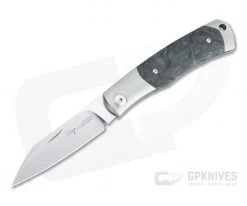 Viper Hug Thiel Design Satin M390 Two Bolsters Dark Matter Blue Carbon Fiber Slip Joint Knife V5994FCB