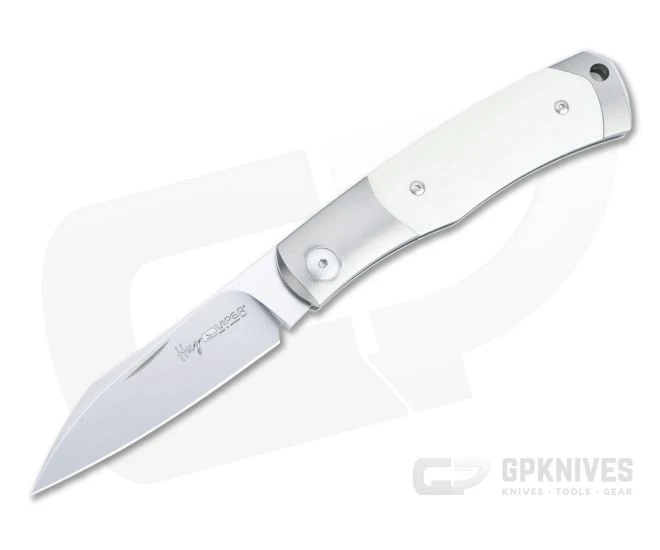 Viper Hug Thiel Design Satin M390 Two Bolsters Ivory G10 Slip Joint Knife V5994GI