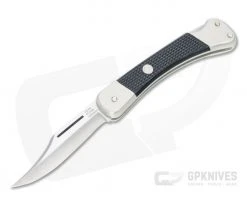 Puma Vintage Sergeant Satin Stainless Black German Back Lock Folding Knife 230270